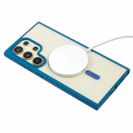 For Samsung Galaxy S23 Ultra Case Compatible with MagSafe Shockproof PC+TPU Clear Phone Cover
