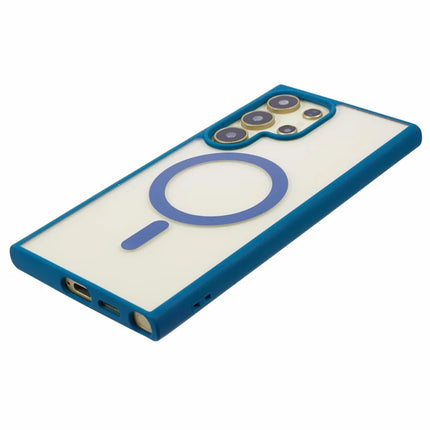 For Samsung Galaxy S23 Ultra Case Compatible with MagSafe Shockproof PC+TPU Clear Phone Cover