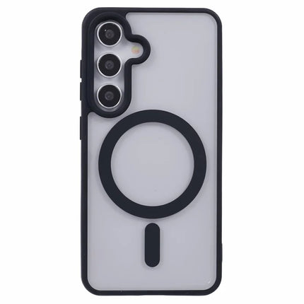 For Samsung Galaxy S23 FE Case Compatible with MagSafe Shockproof PC+TPU Clear Phone Cover