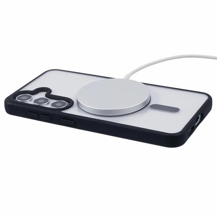For Samsung Galaxy S23 FE Case Compatible with MagSafe Shockproof PC+TPU Clear Phone Cover