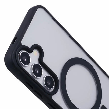 For Samsung Galaxy S23 FE Case Compatible with MagSafe Shockproof PC+TPU Clear Phone Cover