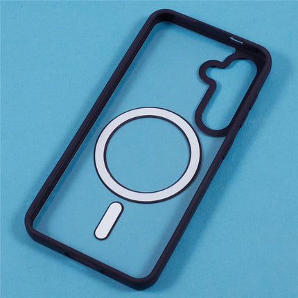 For Samsung Galaxy S23 FE Case Compatible with MagSafe Shockproof PC+TPU Clear Phone Cover