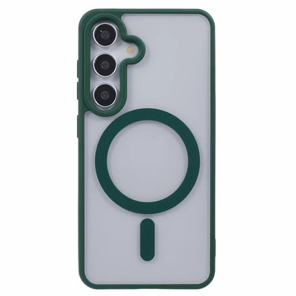 For Samsung Galaxy S23 FE Case Compatible with MagSafe Shockproof PC+TPU Clear Phone Cover