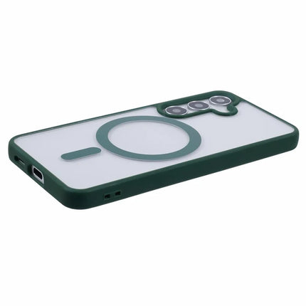 For Samsung Galaxy S23 FE Case Compatible with MagSafe Shockproof PC+TPU Clear Phone Cover