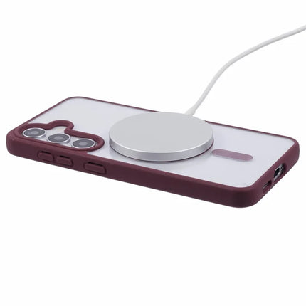 For Samsung Galaxy S23 FE Case Compatible with MagSafe Shockproof PC+TPU Clear Phone Cover
