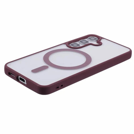 For Samsung Galaxy S23 FE Case Compatible with MagSafe Shockproof PC+TPU Clear Phone Cover