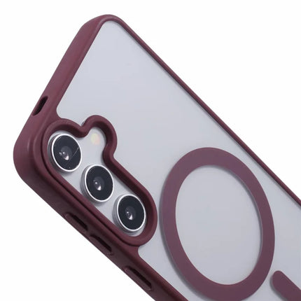 For Samsung Galaxy S23 FE Case Compatible with MagSafe Shockproof PC+TPU Clear Phone Cover