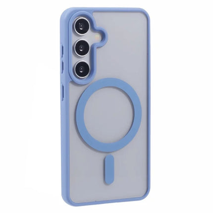 For Samsung Galaxy S23 FE Case Compatible with MagSafe Shockproof PC+TPU Clear Phone Cover - Blue