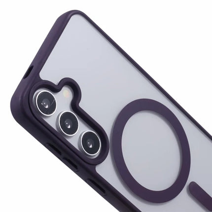 For Samsung Galaxy S23 FE Case Compatible with MagSafe Shockproof PC+TPU Clear Phone Cover