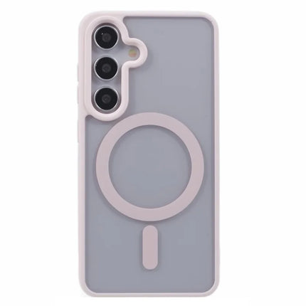 For Samsung Galaxy S23 FE Case Compatible with MagSafe Shockproof PC+TPU Clear Phone Cover