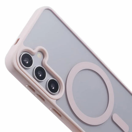 For Samsung Galaxy S23 FE Case Compatible with MagSafe Shockproof PC+TPU Clear Phone Cover