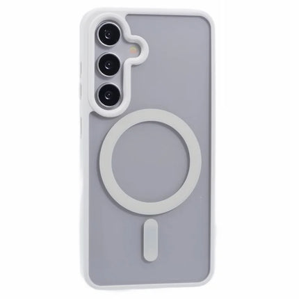 For Samsung Galaxy S23 FE Case Compatible with MagSafe Shockproof PC+TPU Clear Phone Cover