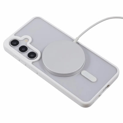 For Samsung Galaxy S23 FE Case Compatible with MagSafe Shockproof PC+TPU Clear Phone Cover