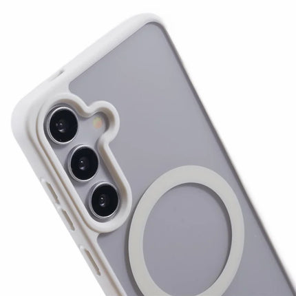 For Samsung Galaxy S23 FE Case Compatible with MagSafe Shockproof PC+TPU Clear Phone Cover