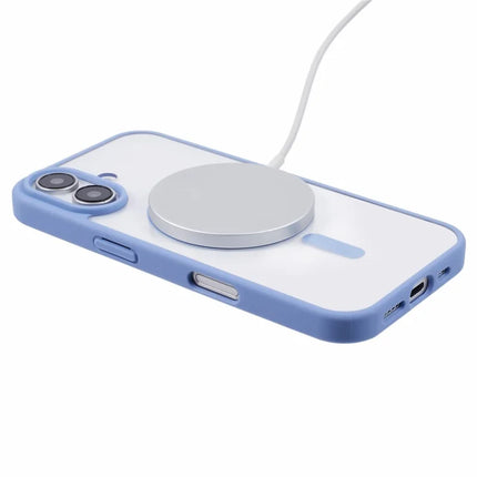For iPhone 16 Plus Case Compatible with MagSafe Shockproof PC+TPU Clear Phone Cover