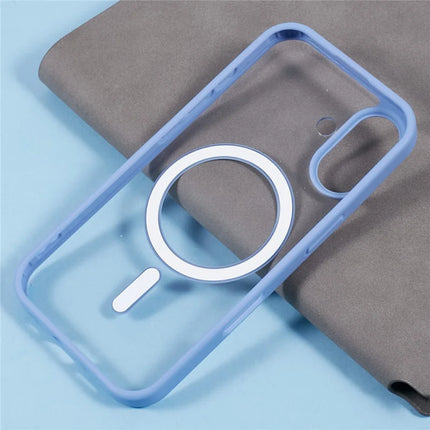 For iPhone 16 Plus Case Compatible with MagSafe Shockproof PC+TPU Clear Phone Cover