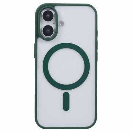 For iPhone 16 Plus Case Compatible with MagSafe Shockproof PC+TPU Clear Phone Cover