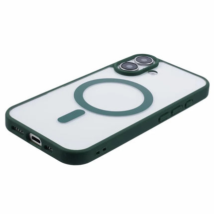 For iPhone 16 Plus Case Compatible with MagSafe Shockproof PC+TPU Clear Phone Cover