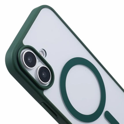 For iPhone 16 Plus Case Compatible with MagSafe Shockproof PC+TPU Clear Phone Cover