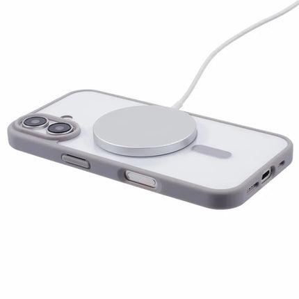 For iPhone 16 Plus Case Compatible with MagSafe Shockproof PC+TPU Clear Phone Cover