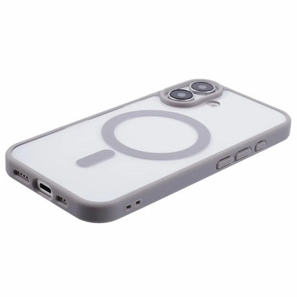 For iPhone 16 Plus Case Compatible with MagSafe Shockproof PC+TPU Clear Phone Cover