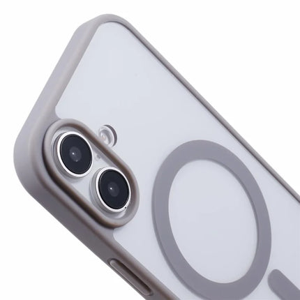 For iPhone 16 Plus Case Compatible with MagSafe Shockproof PC+TPU Clear Phone Cover