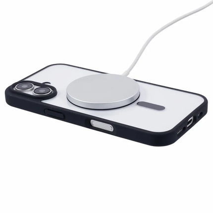 For iPhone 16 Plus Case Compatible with MagSafe Shockproof PC+TPU Clear Phone Cover