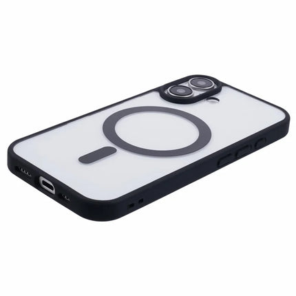 For iPhone 16 Plus Case Compatible with MagSafe Shockproof PC+TPU Clear Phone Cover