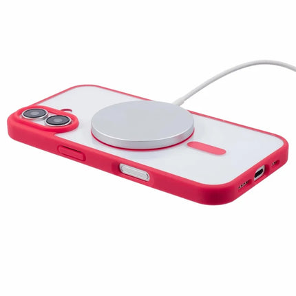 For iPhone 16 Plus Case Compatible with MagSafe Shockproof PC+TPU Clear Phone Cover