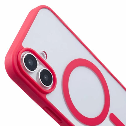For iPhone 16 Plus Case Compatible with MagSafe Shockproof PC+TPU Clear Phone Cover