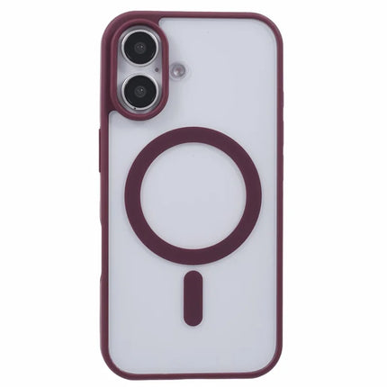 For iPhone 16 Plus Case Compatible with MagSafe Shockproof PC+TPU Clear Phone Cover