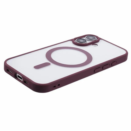 For iPhone 16 Plus Case Compatible with MagSafe Shockproof PC+TPU Clear Phone Cover