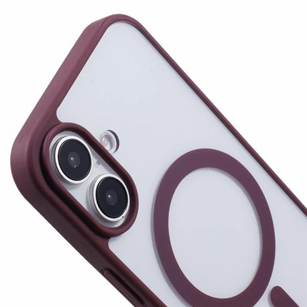 For iPhone 16 Plus Case Compatible with MagSafe Shockproof PC+TPU Clear Phone Cover