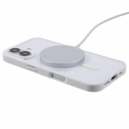 For iPhone 16 Plus Case Compatible with MagSafe Shockproof PC+TPU Clear Phone Cover