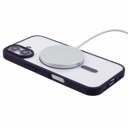 For iPhone 16 Plus Case Compatible with MagSafe Shockproof PC+TPU Clear Phone Cover