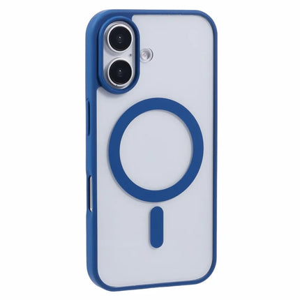 For iPhone 16 Plus Case Compatible with MagSafe Shockproof PC+TPU Clear Phone Cover - Sapphire