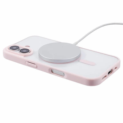 For iPhone 16 Plus Case Compatible with MagSafe Shockproof PC+TPU Clear Phone Cover