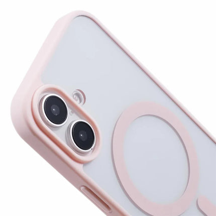 For iPhone 16 Plus Case Compatible with MagSafe Shockproof PC+TPU Clear Phone Cover