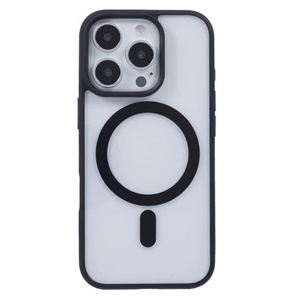 For iPhone 16 Pro Max Case Compatible with MagSafe Shockproof PC+TPU Clear Phone Cover