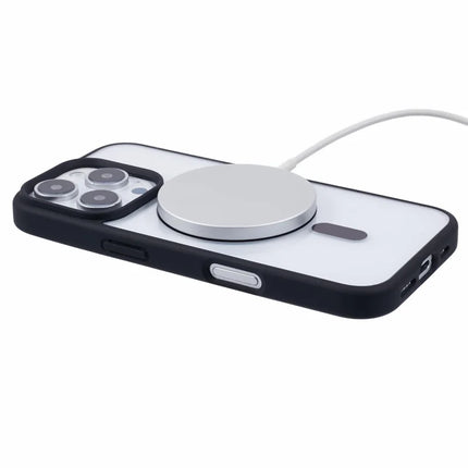 For iPhone 16 Pro Max Case Compatible with MagSafe Shockproof PC+TPU Clear Phone Cover