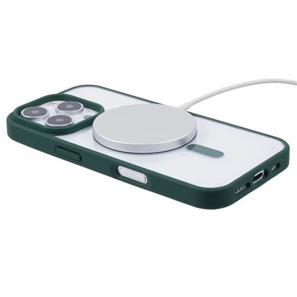 For iPhone 16 Pro Max Case Compatible with MagSafe Shockproof PC+TPU Clear Phone Cover
