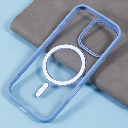 For iPhone 16 Pro Max Case Compatible with MagSafe Shockproof PC+TPU Clear Phone Cover