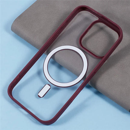 For iPhone 16 Pro Max Case Compatible with MagSafe Shockproof PC+TPU Clear Phone Cover