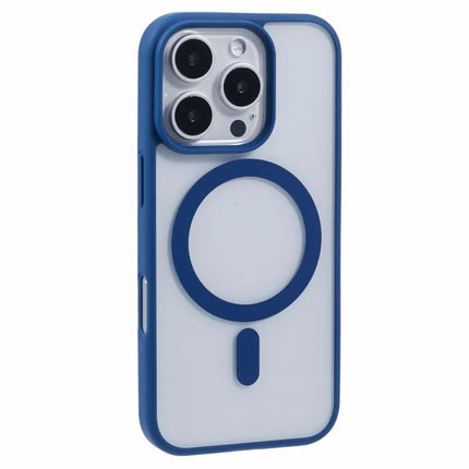 For iPhone 16 Pro Max Case Compatible with MagSafe Shockproof PC+TPU Clear Phone Cover - Sapphire