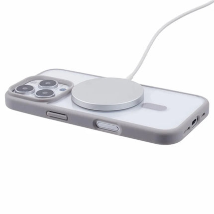 For iPhone 16 Pro Max Case Compatible with MagSafe Shockproof PC+TPU Clear Phone Cover