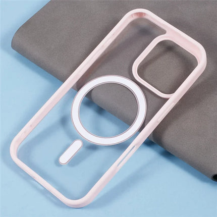 For iPhone 16 Pro Max Case Compatible with MagSafe Shockproof PC+TPU Clear Phone Cover