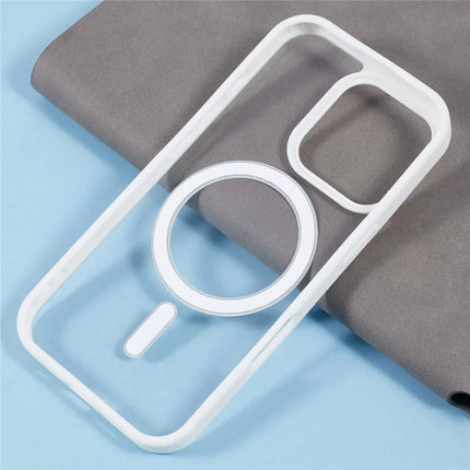 For iPhone 16 Pro Max Case Compatible with MagSafe Shockproof PC+TPU Clear Phone Cover