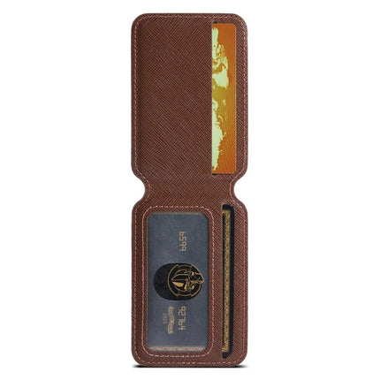 SUTENI H18 For iPhone 16 Pro Max Magnetic Case Cross Texture Leather+TPU Cover with Detachable Card Bag