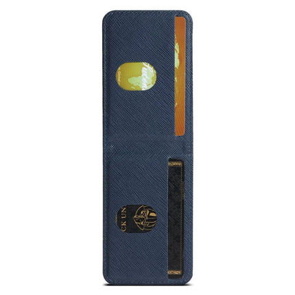 SUTENI H17 For iPhone 16 Pro Max Magnetic Case Leather+TPU Cross Texture Phone Cover with Detachable Card Bag