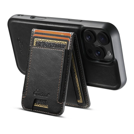 SUTENI H17 For iPhone 16 Pro Case Compatible with MagSafe Card Holder Kickstand Phone Cover